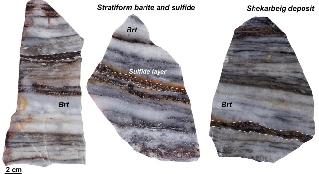 ساخت و بافت موجود در کانسارهای باریت لایه ای